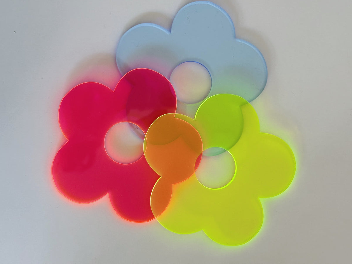 coaster ✿ FOWER HOT PINK