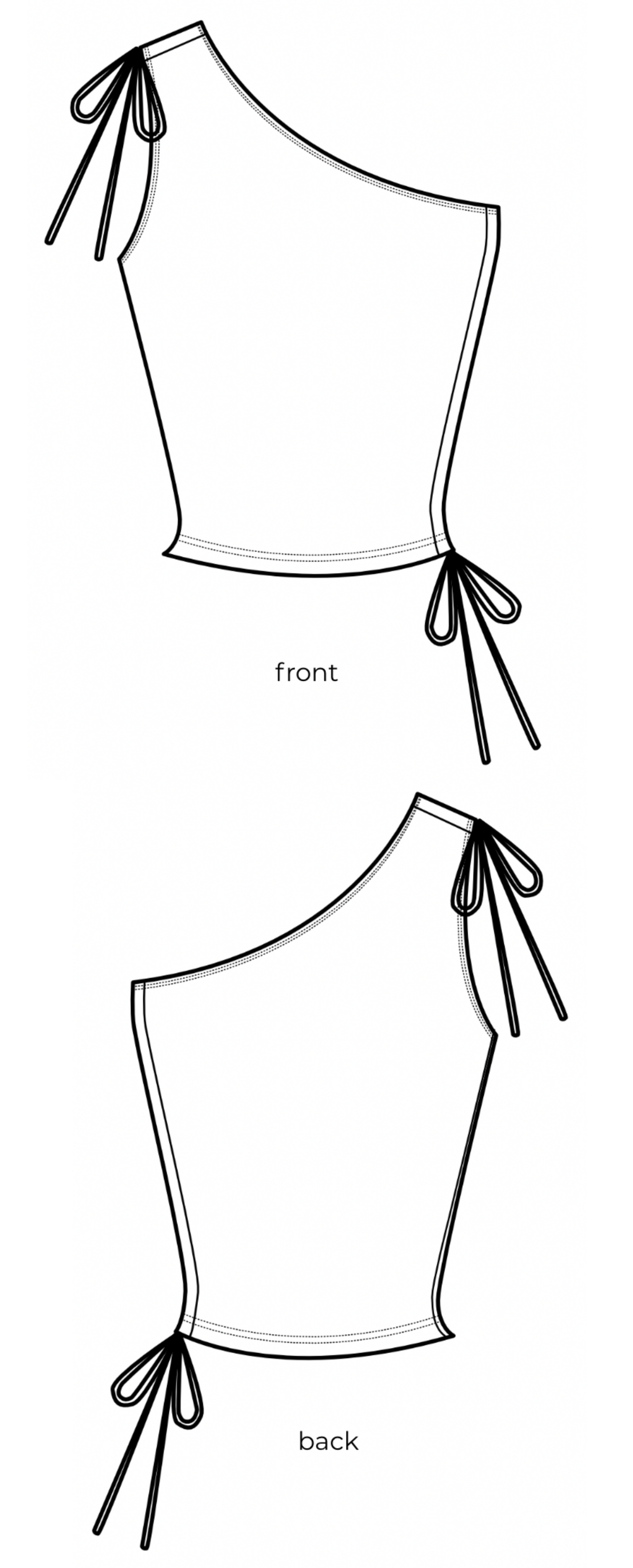 one shoulder top ꩜ breeze