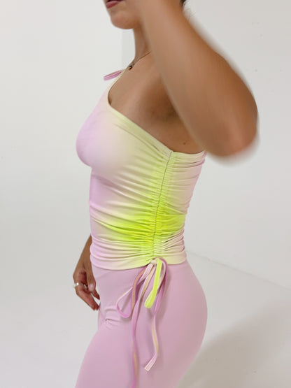 one shoulder top ꩜ lemon pop
