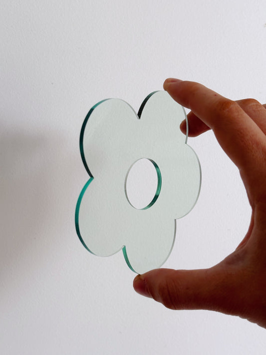 coaster ✿  FLOWER GLASS GREEN