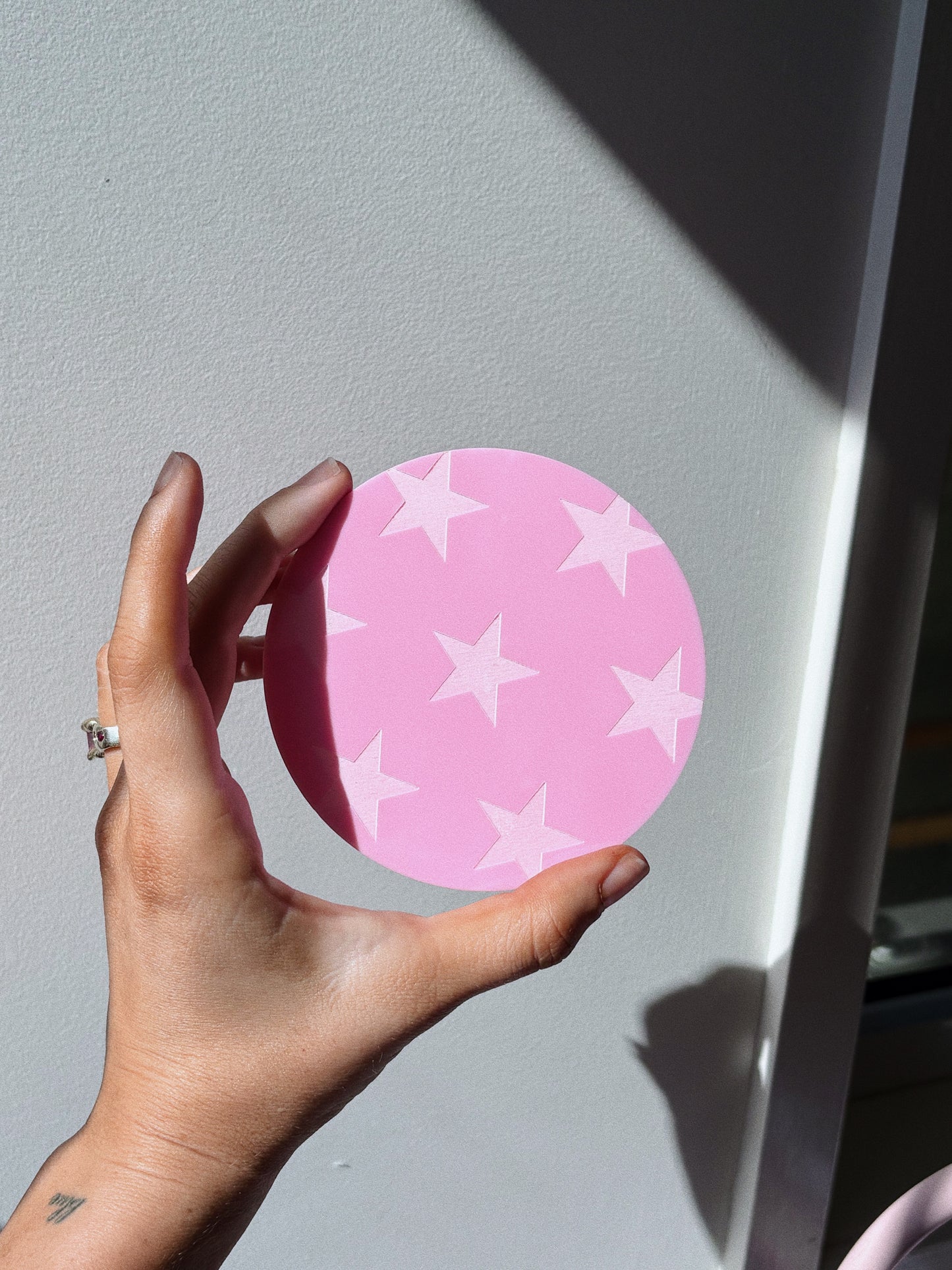 coaster ✺ pink stars