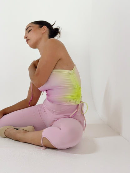 one shoulder top ꩜ lemon pop