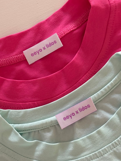eeyo x lidos baby tee - TEAL ₊˚⊹♡